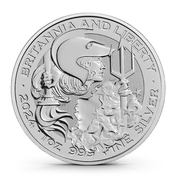 2024 Royal Mint Britannia and Liberty 1 oz Silver